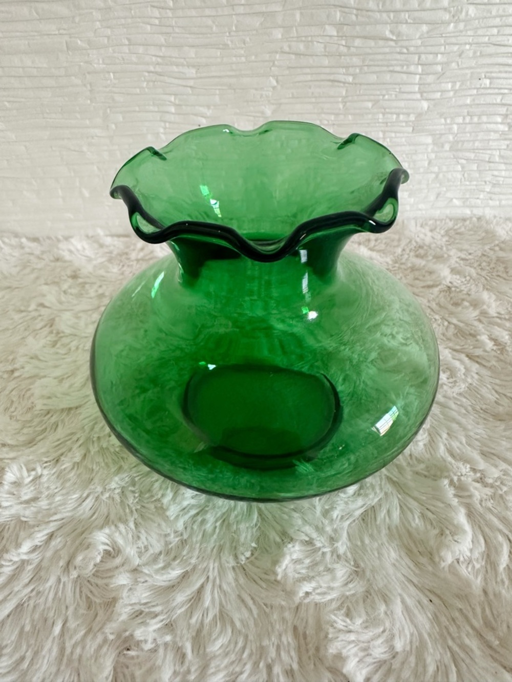 Vintage Anchor Hocking Emerald Green Vase